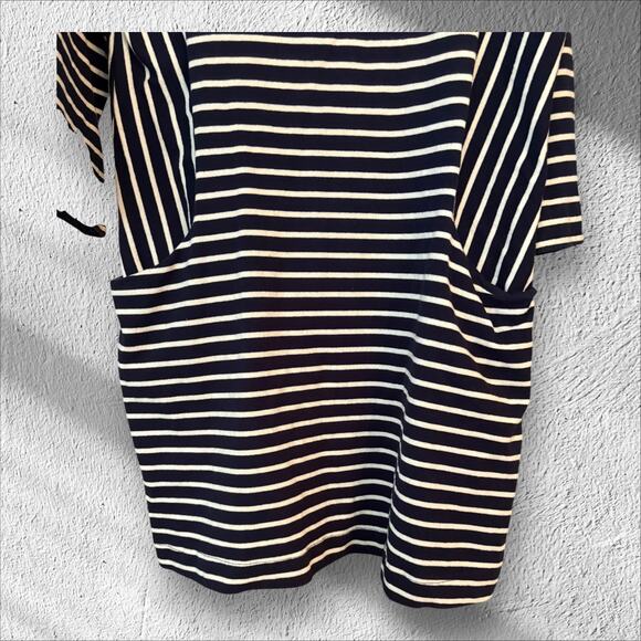 Joules Mariners Grade Nautical Dress 14 Blue White Stripes Thick Knit Pullover - Picture 3 of 11